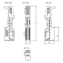 SIMATIC ET 200SP SOCLU BU15-P16+A0+2B( BU15MM, 16 PINI, 0 AUX, TRIMITE POTENTIALUL CATRE URMATORUL MODUL , TIP SOCLU A0 