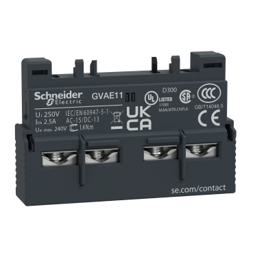 [GVAE11] CONTACT AUXILIAR FRONTAL 1NO+1NC PENTRU DISJUNCTOR GV2(L;LE;ME;P;RT), GV3(L;P)