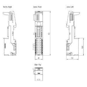 SIMATIC ET 200SP SOCLU BU20-P16+A0+2B( BU15MM, 16 PINI, 0 AUX, DECHIDE BUCLA DE 24VDC PT ALIMENTAREA URMATORULUI MODUL , TIP SOCLU U0 // BASEUNIT BU20-P16+A0+2B( BU15MM, 16 PUSH-IN TERMINALS, 0 AUX, BASEUNIT OPEN A NEW POTENTIAL GROUP 24 VDC, BU-TYPE U0